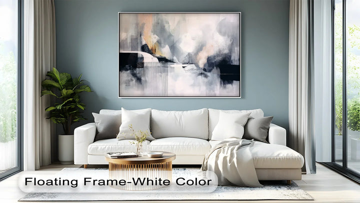 Whispers in Grey – Modern Neutral Abstract Canvas Print - MyPhotoStation