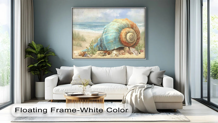 Coastal Tranquility – Sea Shell on the Shoreline Canvas Print - MyPhotoStation