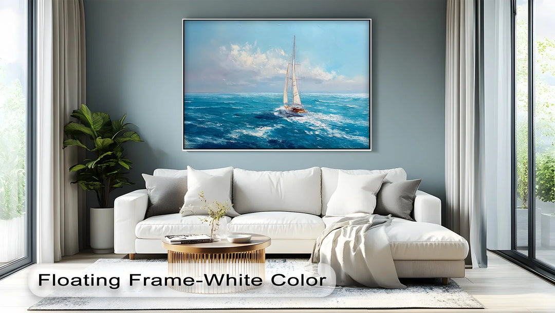 Open Seas Adventure – Sailboat on Ocean Waves Canvas Print - MyPhotoStation