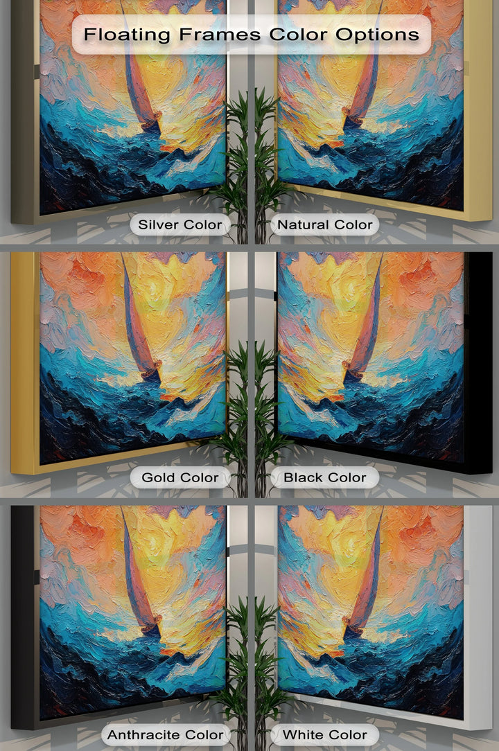 Into the Storm – Abstract Sailboat Sunset Canvas Print - MyPhotoStation