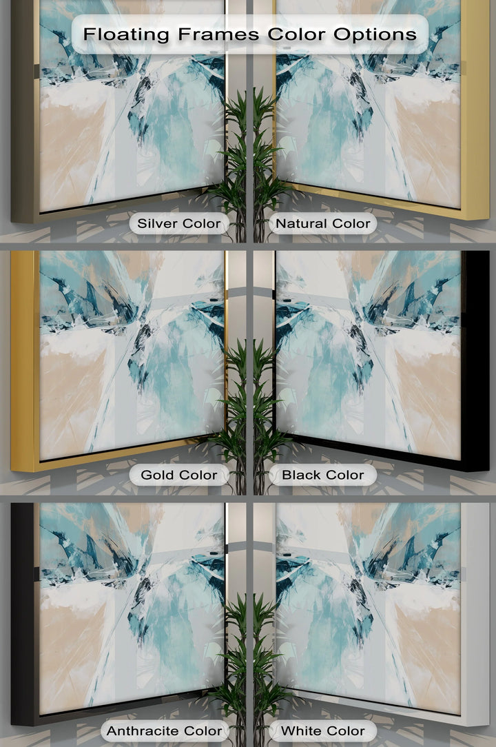 Glacial Pulse – Cool Toned Dynamic Abstract Canvas Print - MyPhotoStation