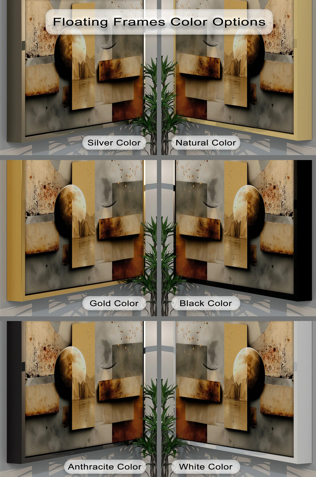 Lunar Relic – Celestial Desert Dreamscape Abstract Canvas Print - MyPhotoStation