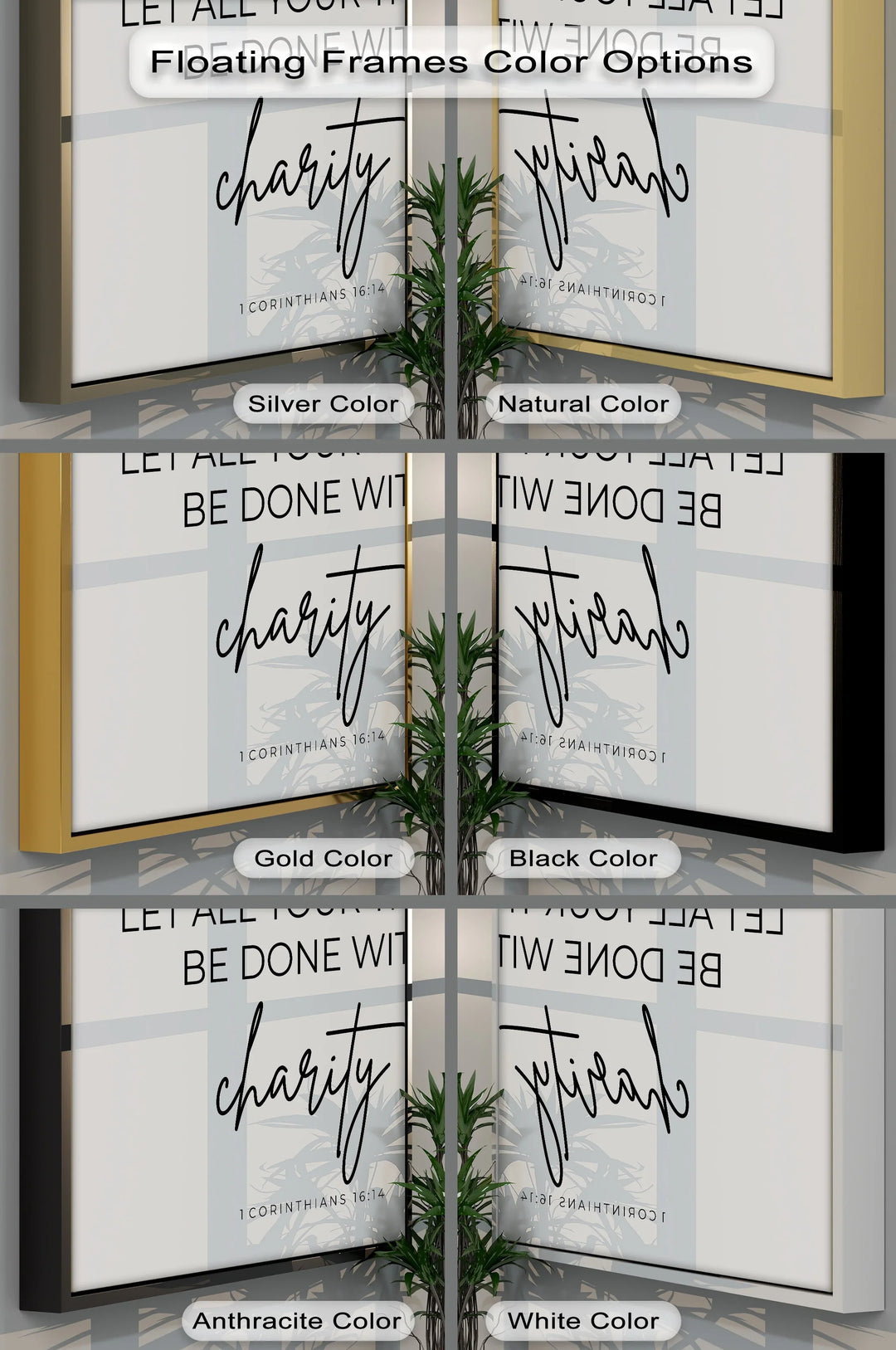 Let All Be Done with Charity – 1 Corinthians 16:14 Canvas Print