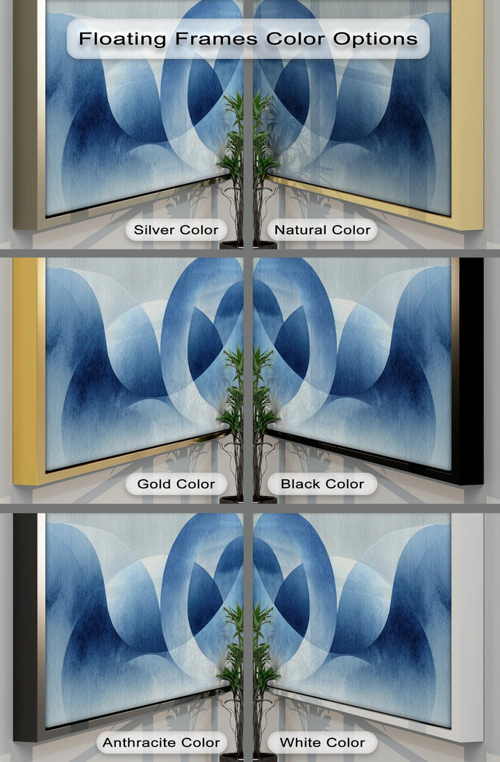 Waves of Clarity – Blue Abstract Flow Canvas Print - MyPhotoStation