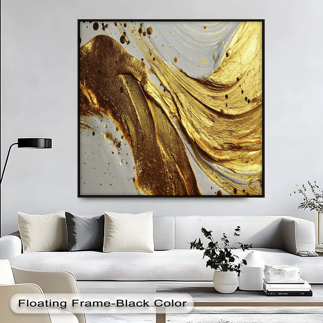 Liquid Gold Flow – Luxe Abstract Canvas Print - MyPhotoStation