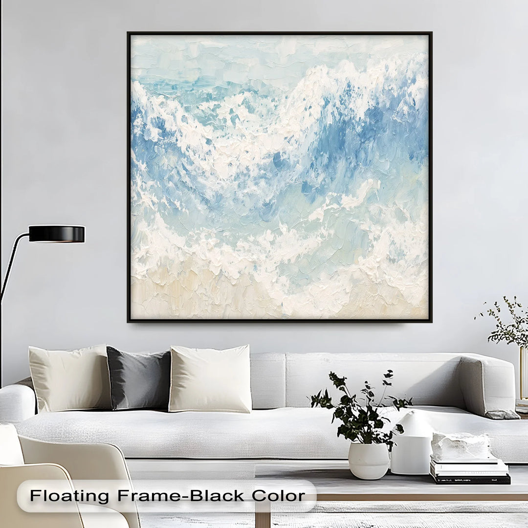 Ocean's Whisper – Soft Wave Textured Canvas Print - MyPhotoStation