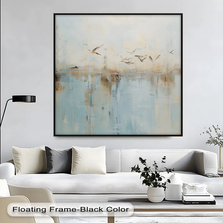 Tranquil Flight Over Reflections – Abstract Birds Canvas Print - MyPhotoStation