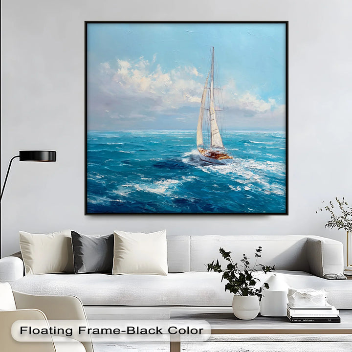 Open Seas Adventure – Sailboat on Ocean Waves Canvas Print - MyPhotoStation