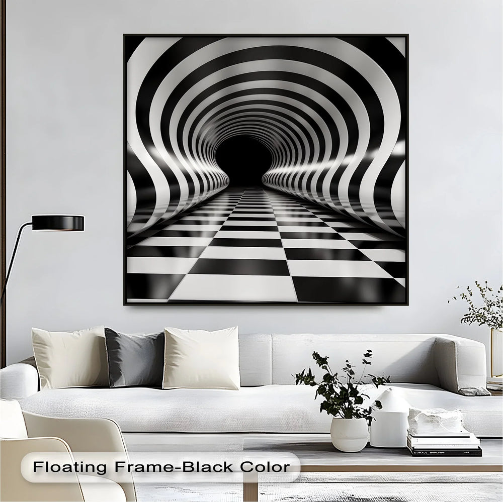 Waves of Infinity – Black & White Canvas Print - MyPhotoStation