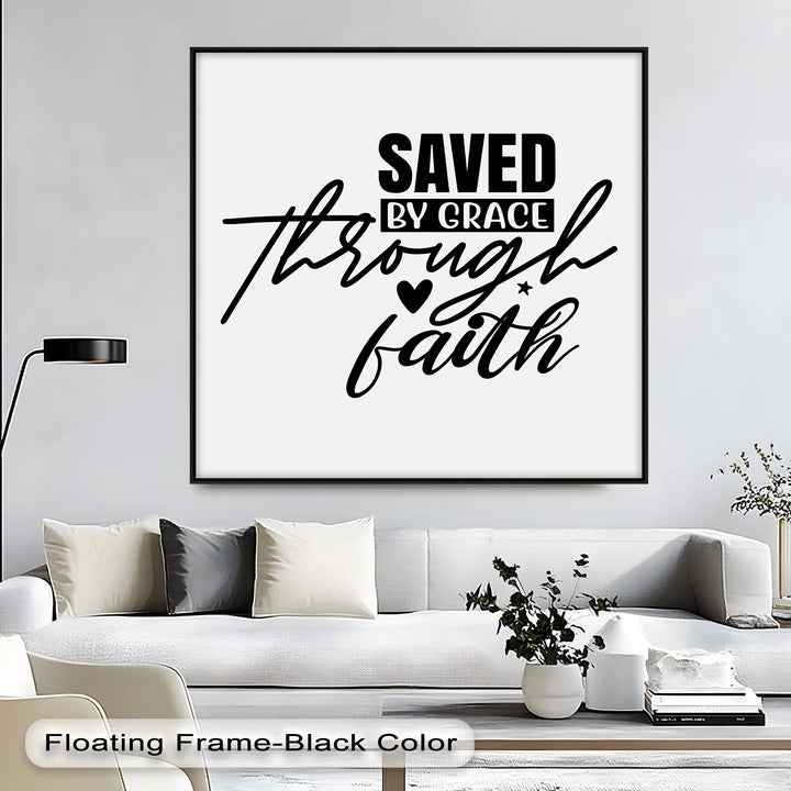 Saved by Grace Through Faith – Christian Canvas Print - MyPhotoStation