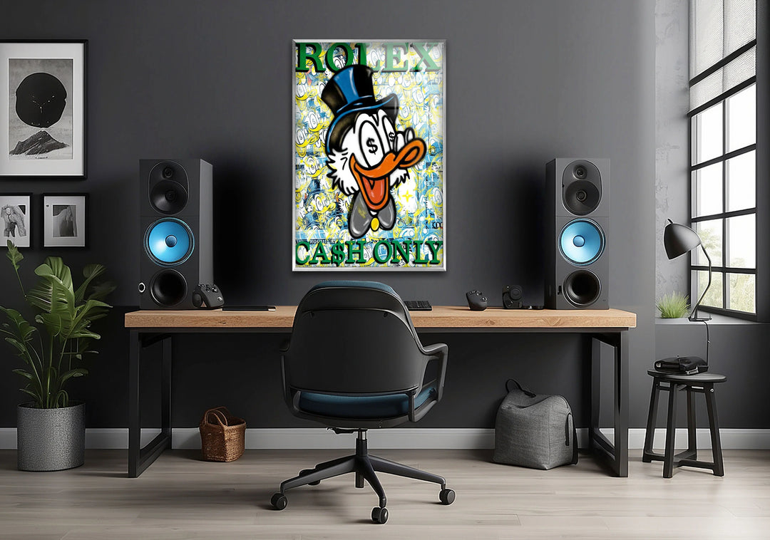 Cash Only Glass Wall Art Glass Printing Wall Art, Print photos on glass