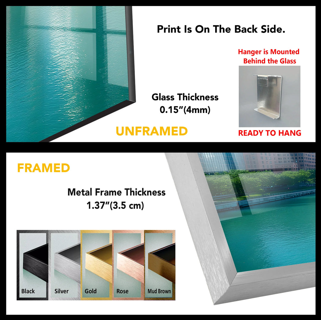 Chicago City's Lake View Glass Wall Art - MyPhotoStation