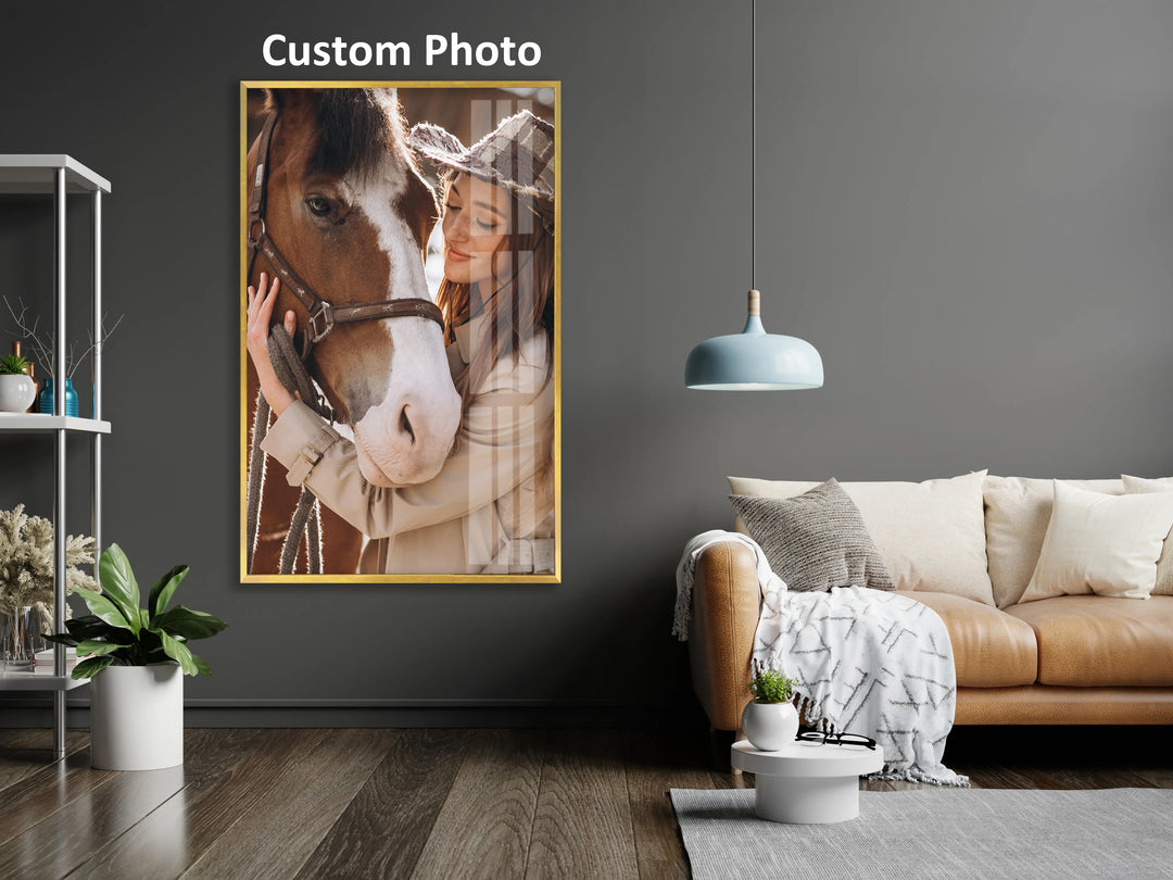Framed Custom Vertical Glass Wall Art - MyPhotoStation