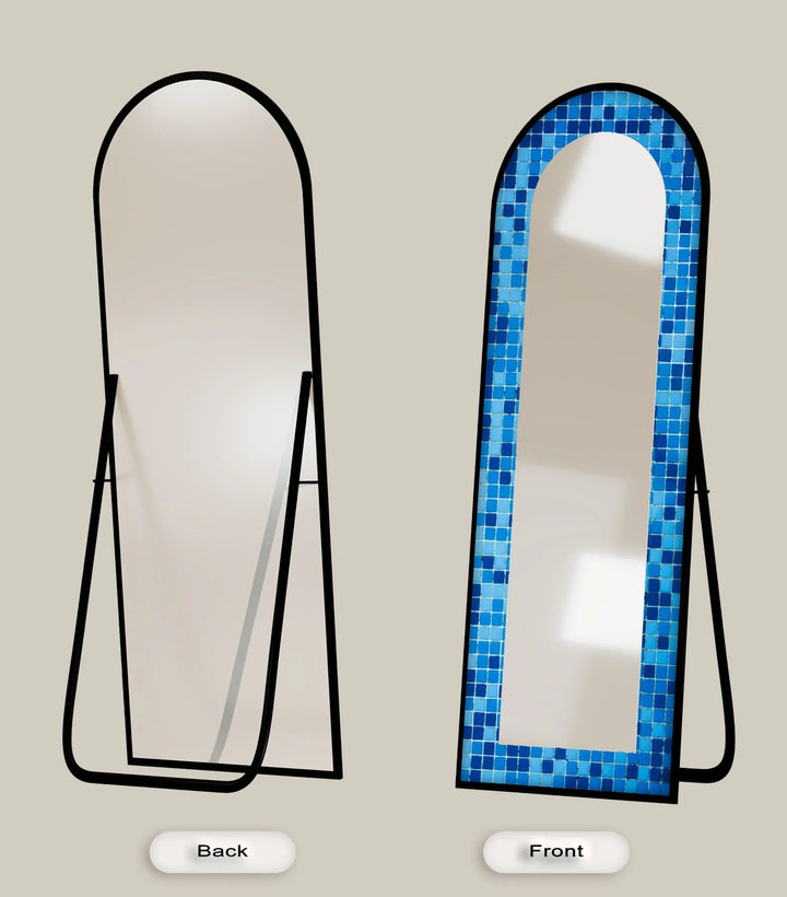 Blue Mosaic Pattern – Full Lenght Floor Mirror - MyPhotoStation