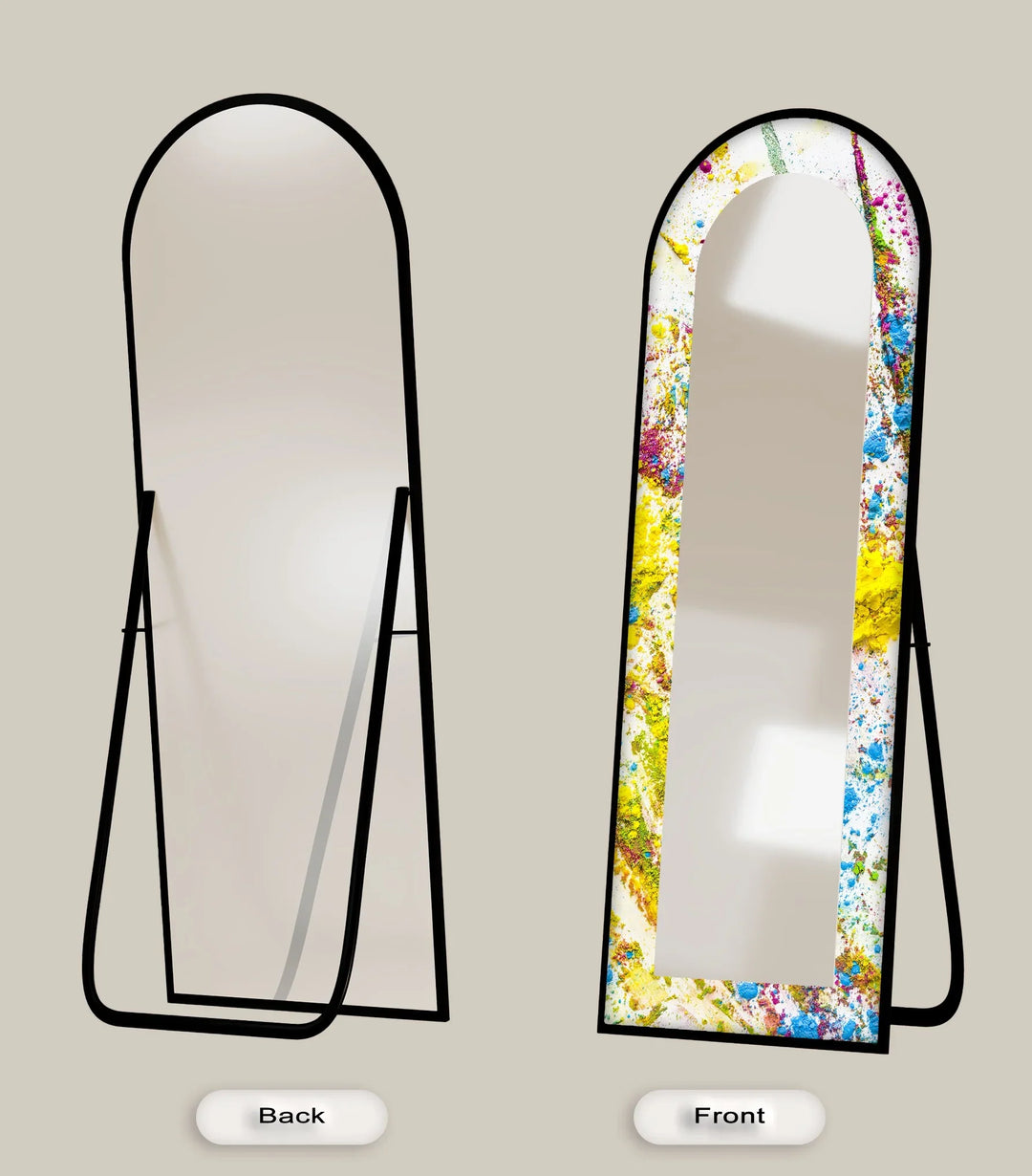 Colorburst Splash – Abstract Floor Mirror - MyPhotoStation