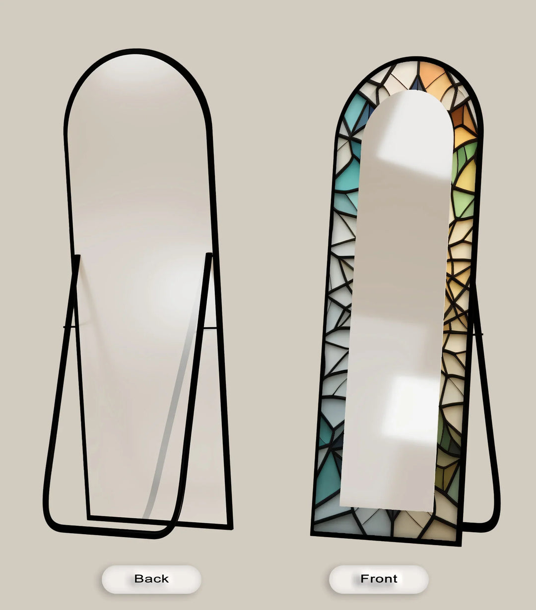 Soft Color Style – Mosaic Floor Mirror - MyPhotoStation