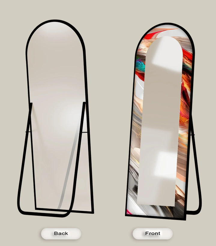 Fluid Colorburst Brushstroke – Abstract Floor Mirror - MyPhotoStation