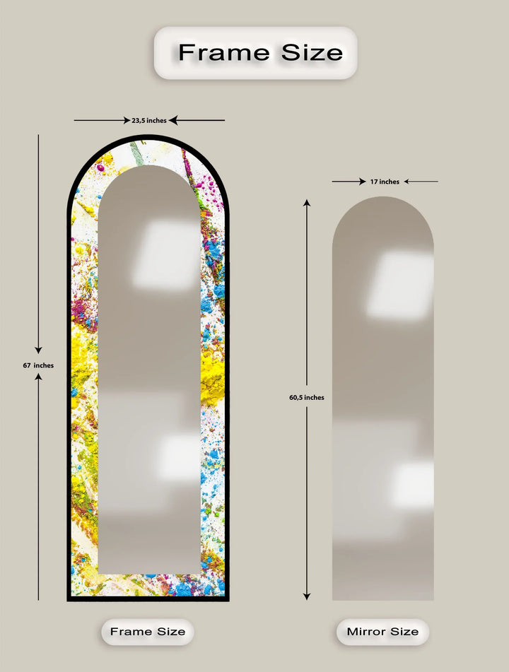 Colorburst Splash – Abstract Floor Mirror - MyPhotoStation
