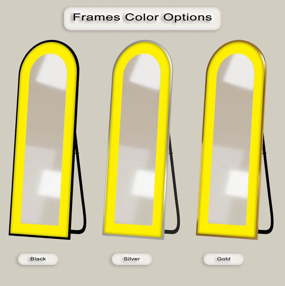 Bold Yellow - Abstract Floor Mirror - MyPhotoStation