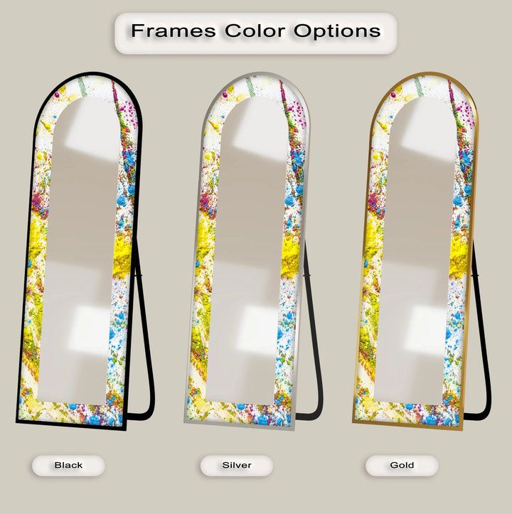 Colorburst Splash – Abstract Floor Mirror - MyPhotoStation