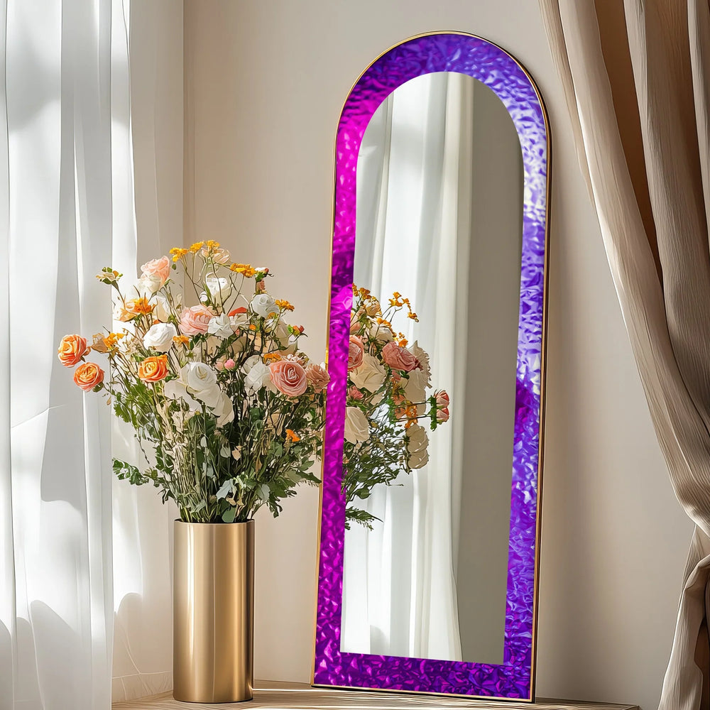 Amethyst Glow - Abstract Floor Mirror - MyPhotoStation