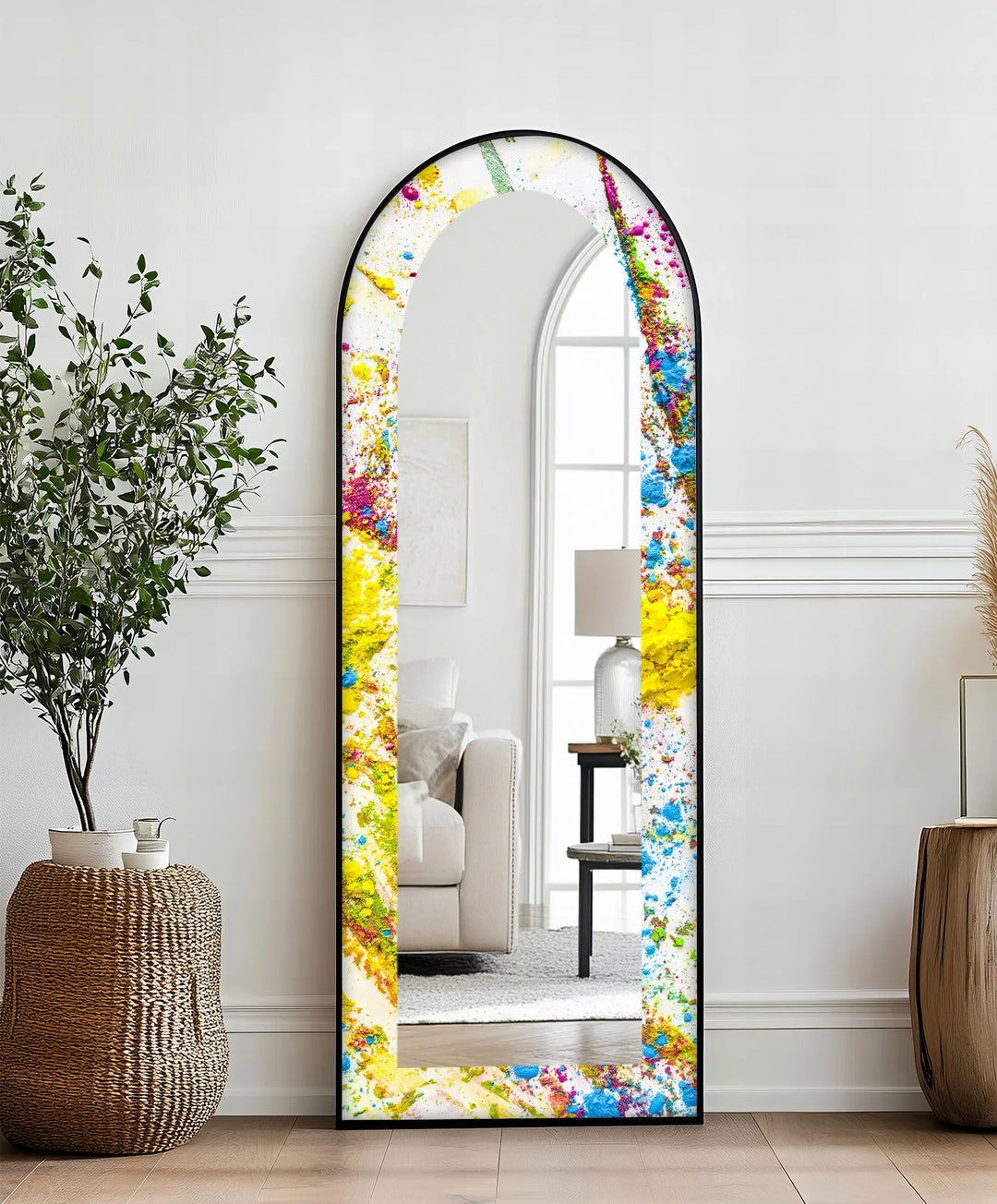Colorburst Splash – Abstract Floor Mirror - MyPhotoStation