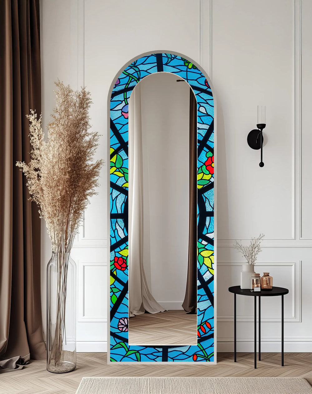 Blue Stained - Floor Mirror - MyPhotoStation