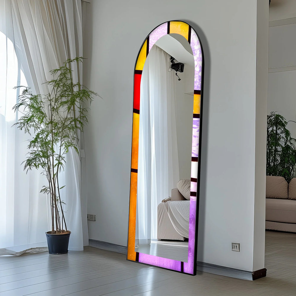 Aurora Mosaic – Stained Floor Mirror - MyPhotoStation