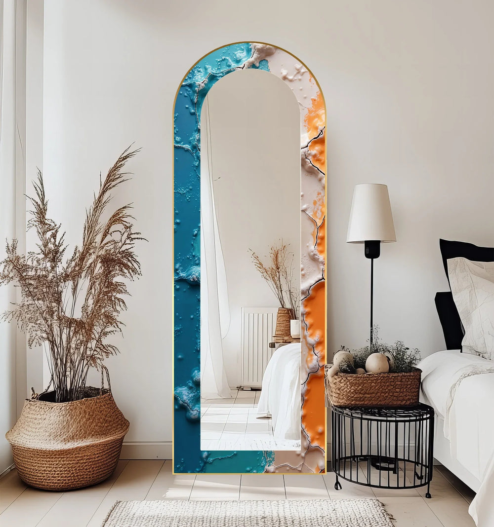 AquaCrack Fusion – Abstract Floor Mirror - MyPhotoStation