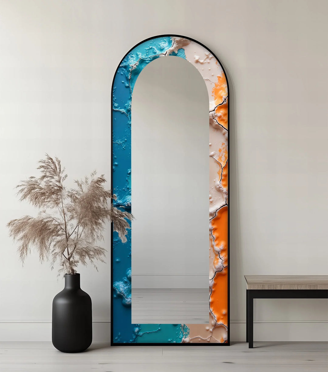 AquaCrack Fusion – Abstract Floor Mirror - MyPhotoStation