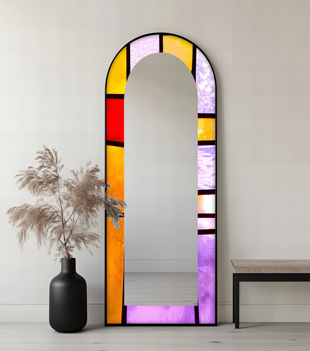 Aurora Mosaic – Stained Floor Mirror - MyPhotoStation