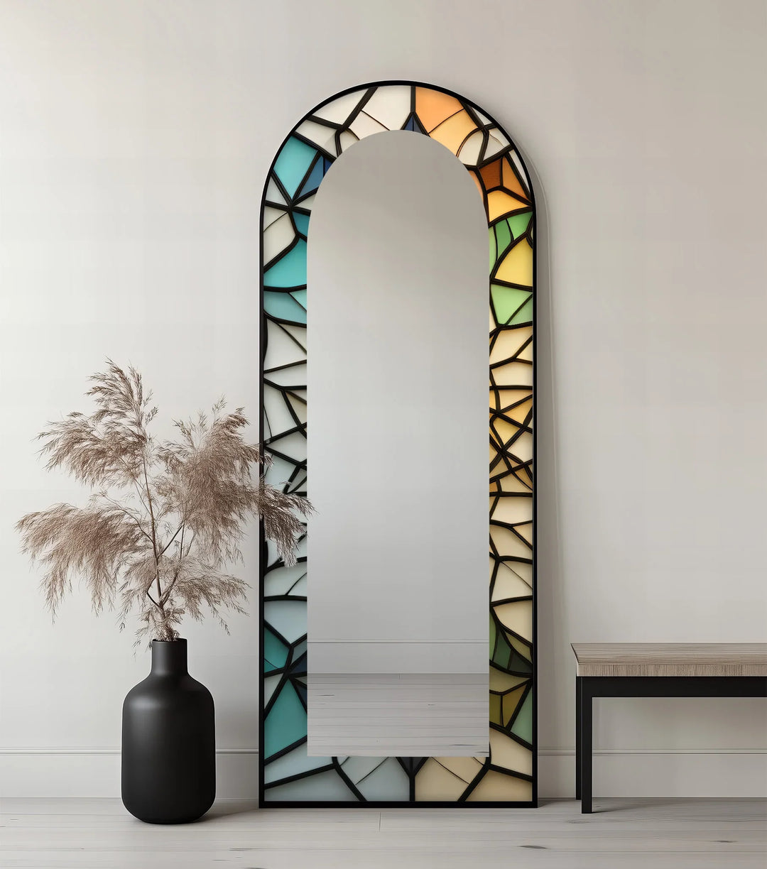 Soft Color Style – Mosaic Floor Mirror - MyPhotoStation