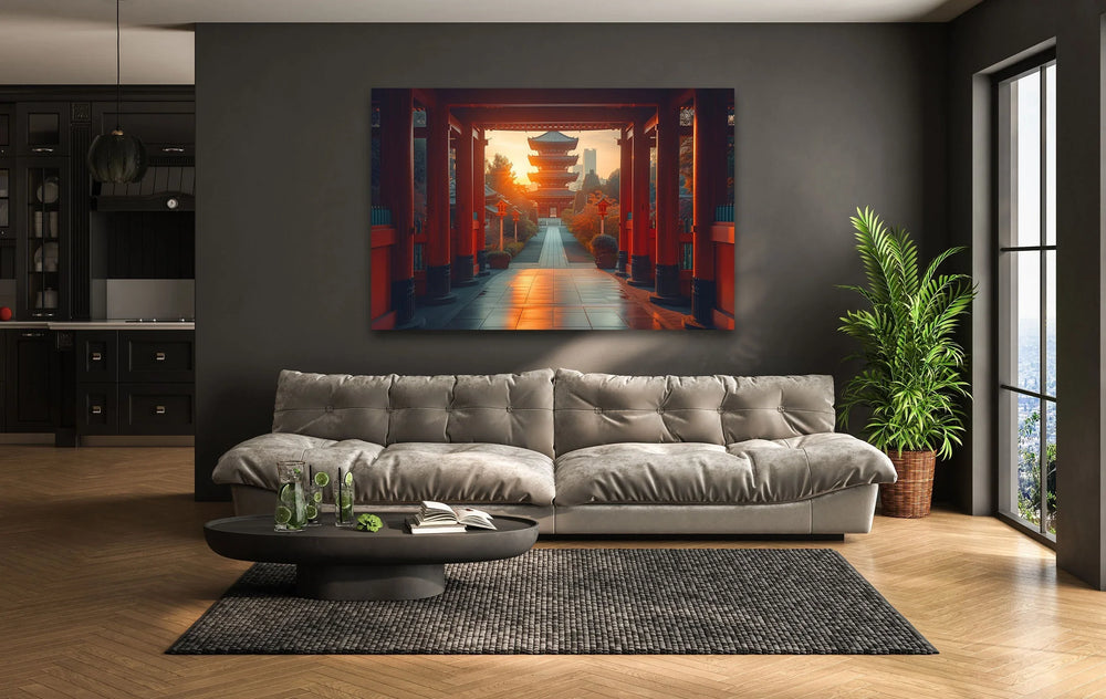 Fushimi Inari Taisha Red Glass Wall Art Glass Printing Wall Art, Print photos on glass