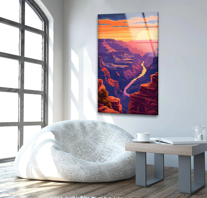 A perfect statement piece for modern interiors, featuring a colorful Grand Canyon view.