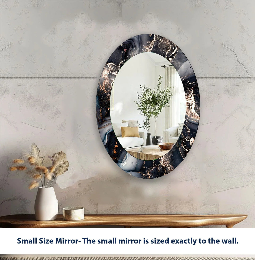 Black Entryway Oval Wall Mirror - MyPhotoStation