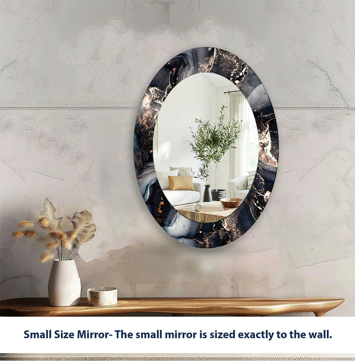 Black Entryway Oval Wall Mirror - MyPhotoStation