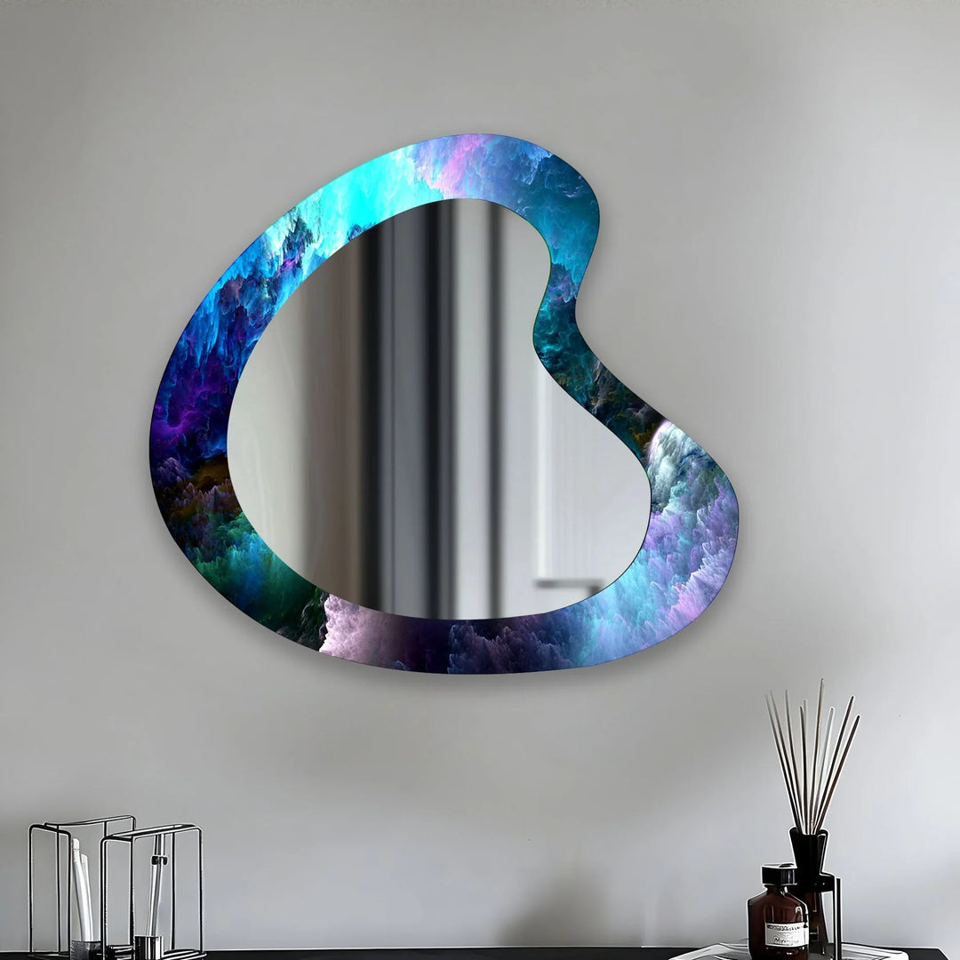 Mirror wall art with creative patterns and reflective accents to brighten your walls