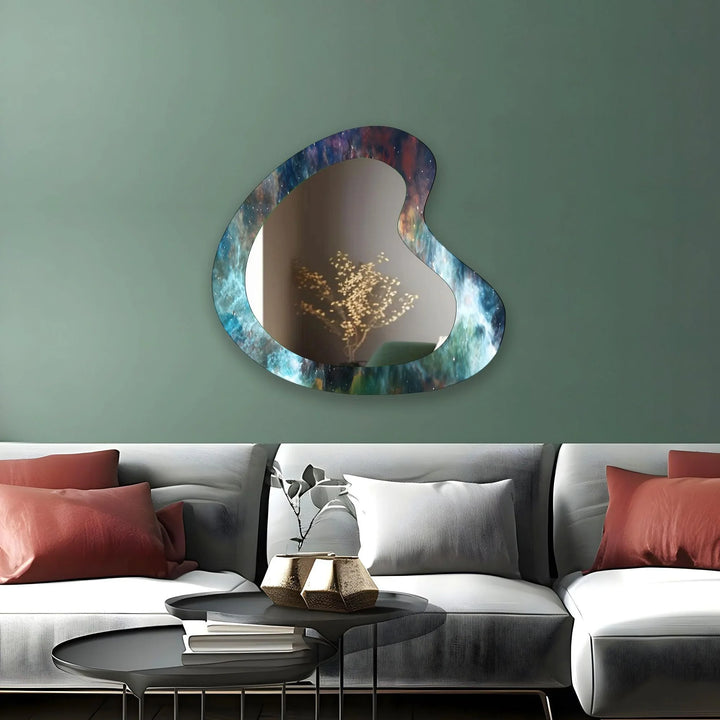 Wall mirrors designed with bold geometric shapes to make a striking statement