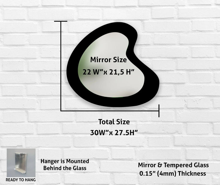 Blue Sea Waves Irregular Wall Mirror - MyPhotoStation