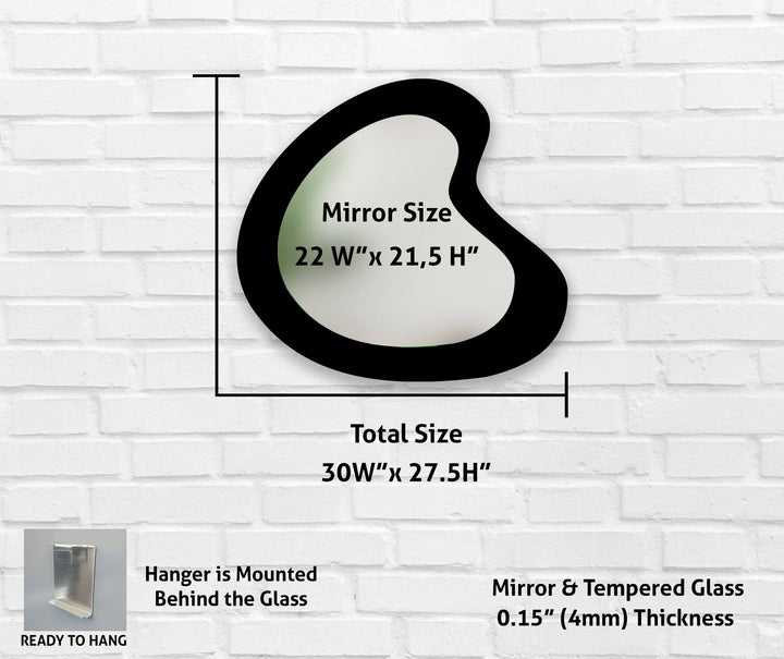 Stained Asymmetrical Glass Wall Mirror - MyPhotoStation