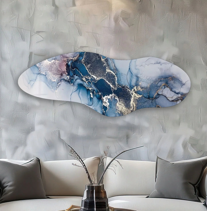 Irregular Asymmetrical Alcohol Ink Glass Wall Art glass photo prints, glass picture prints