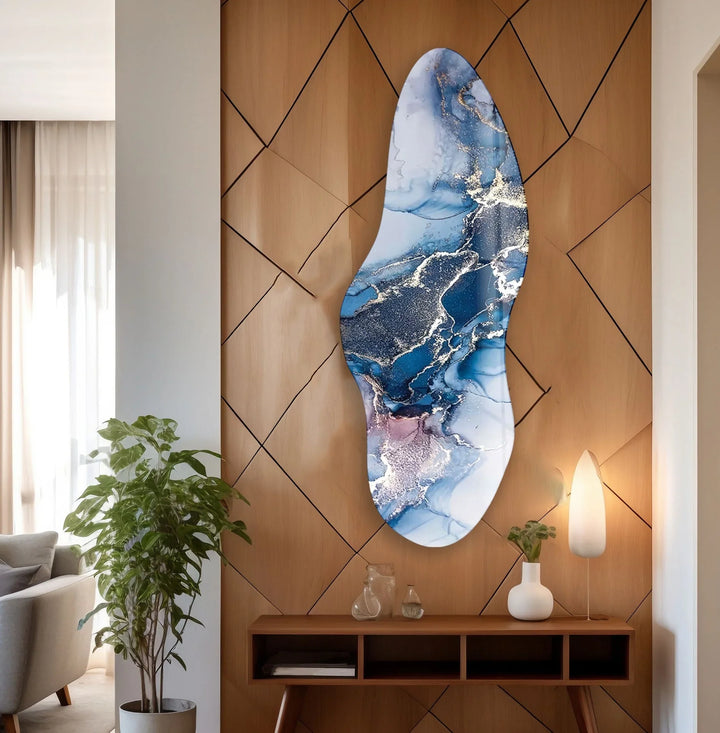 Irregular Asymmetrical Alcohol Ink Glass Wall Art glass wall decor, glass wall art decor