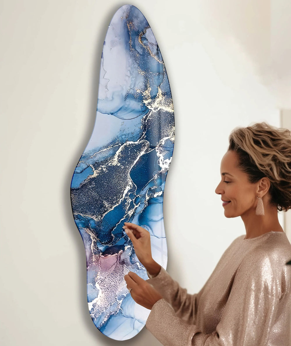 Irregular Asymmetrical Alcohol Ink Glass Wall Art stained glass wall art, stained glass wall decor