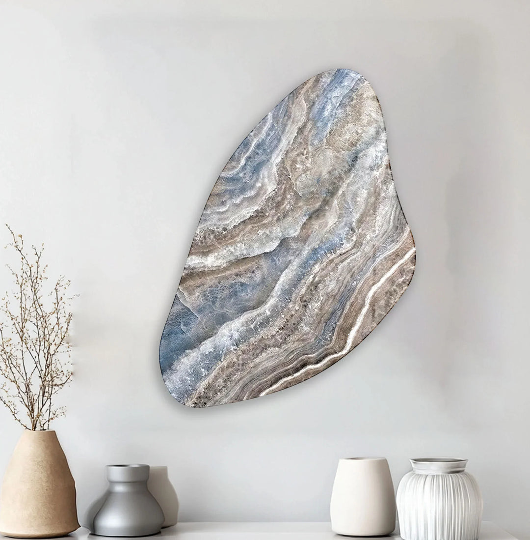 Blue Marble Pattern Aesthetic Glass Wall Art, print picture on glass, Tempered Glass Wall Art