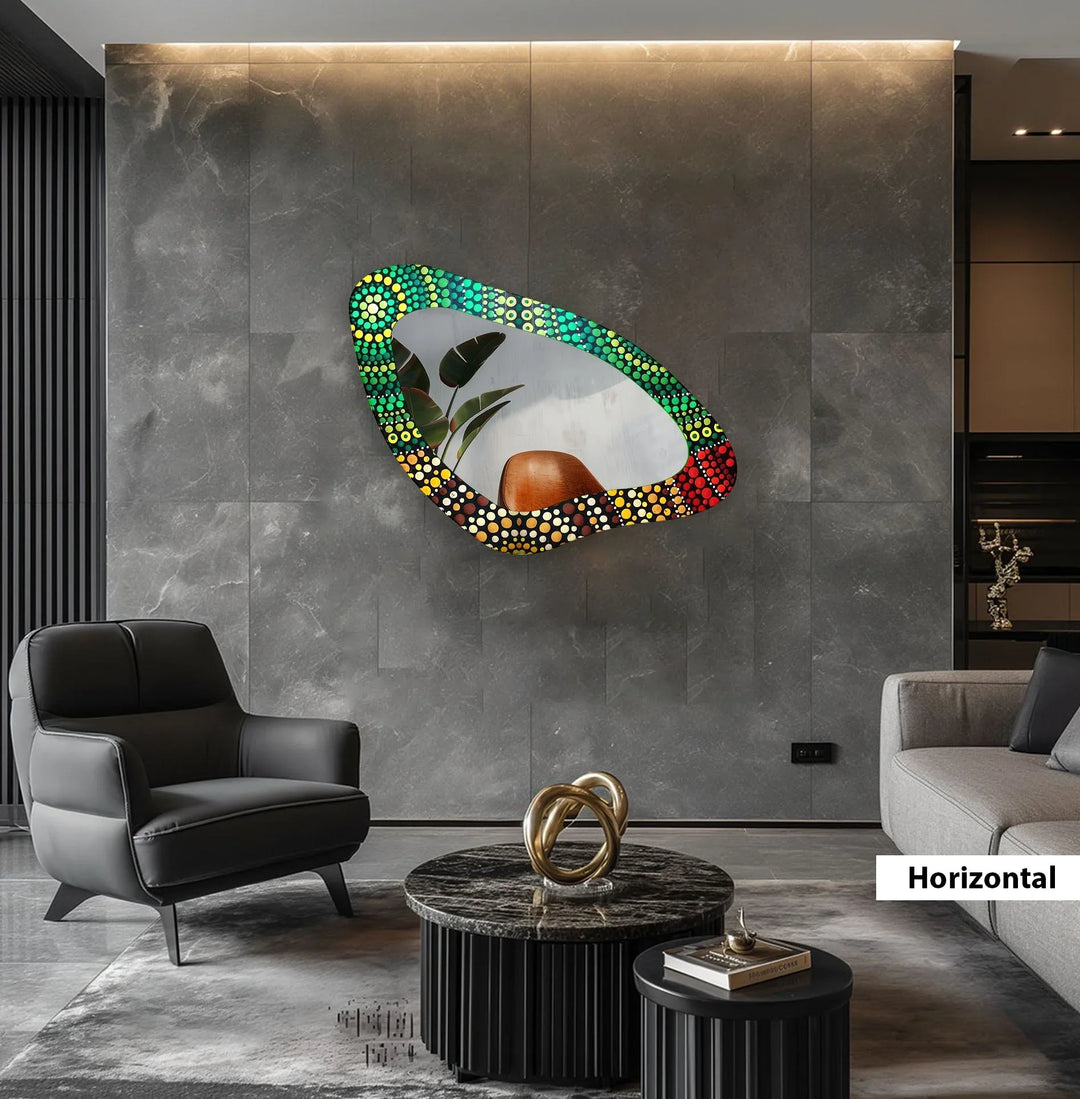 Decorative wall mirror with a contemporary design, perfect for adding elegance to any space