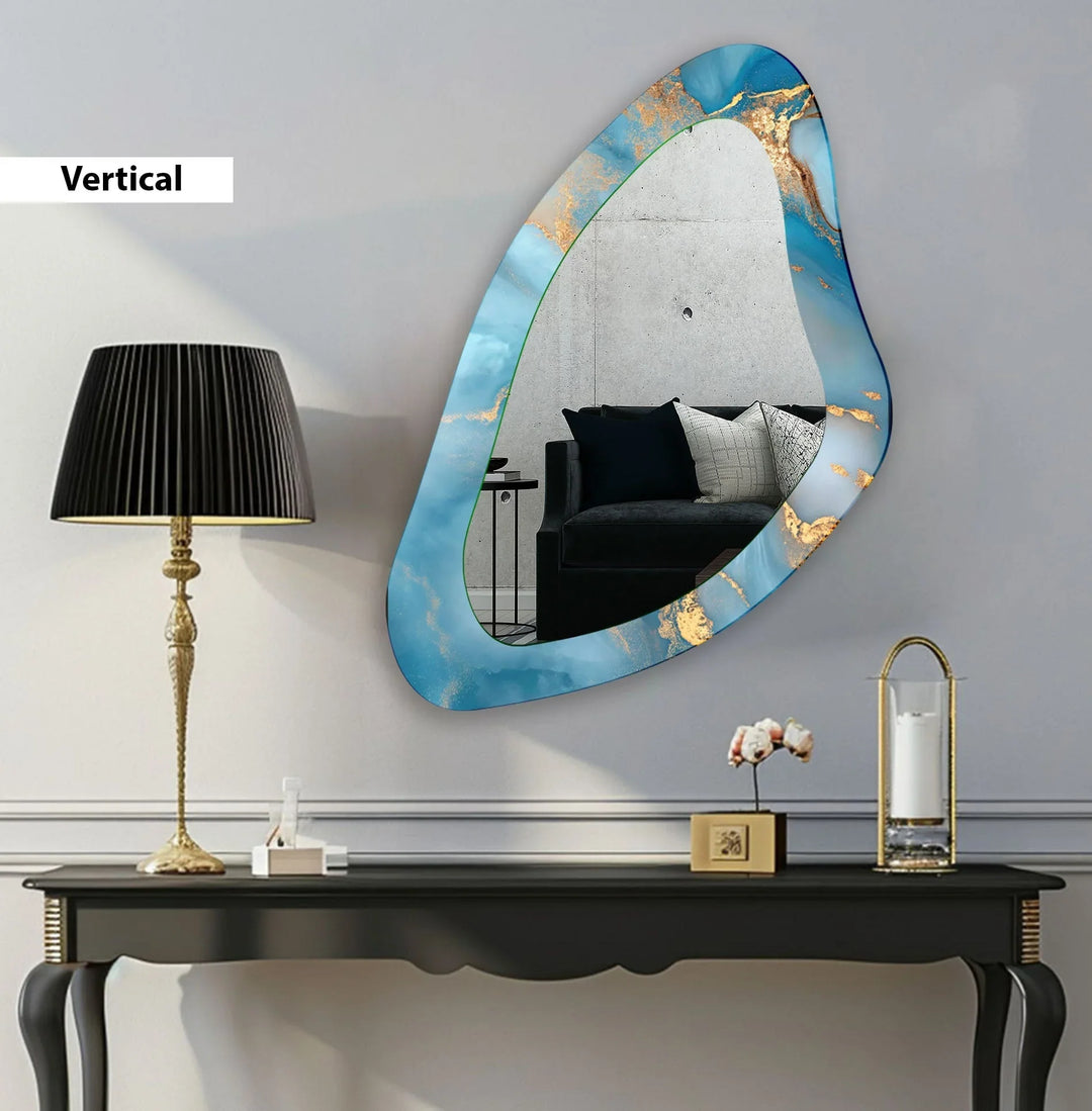 Mirror wall art inspired by geometric designs, adding sophistication to any decor style