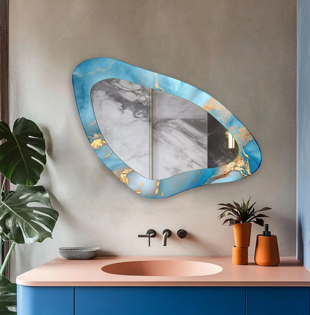 Decorative wall mirror with a minimalist frame to complement both modern and classic interiors