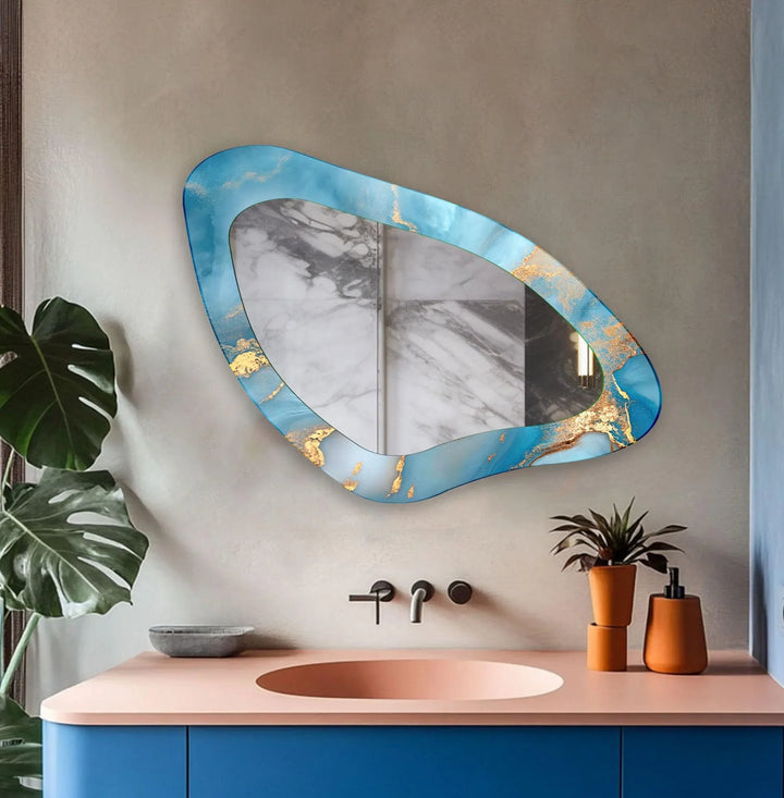 Decorative wall mirror with a minimalist frame to complement both modern and classic interiors