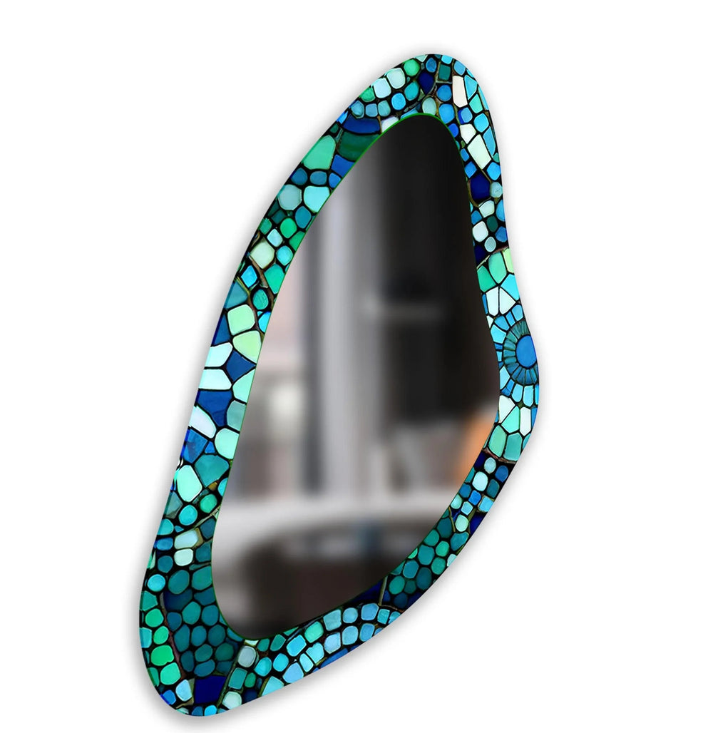 Green Elegant Large Glass Wall Mirror - MyPhotoStation
