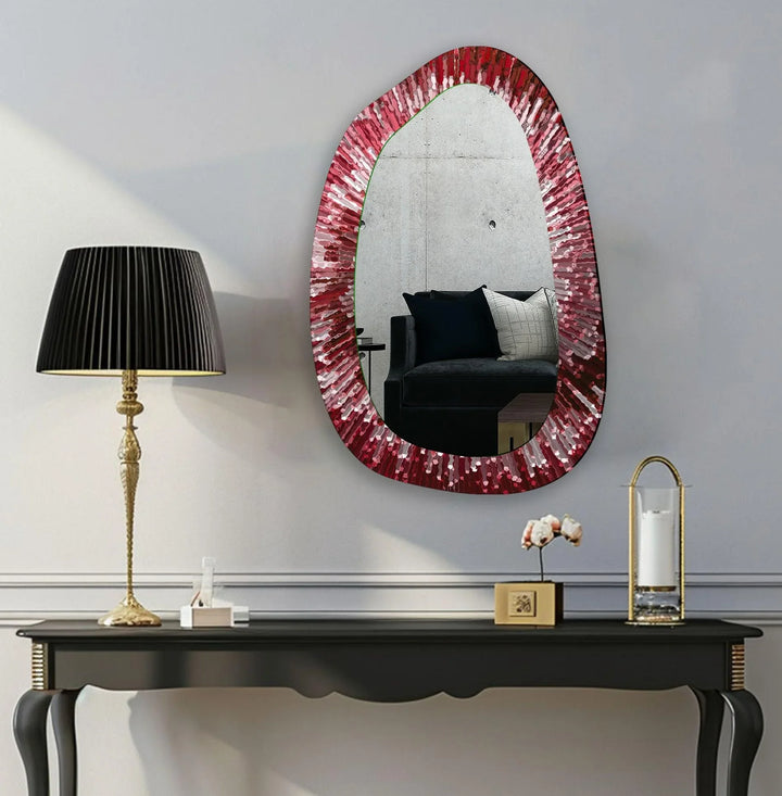Mirror wall art with creative patterns and reflective accents to brighten your walls